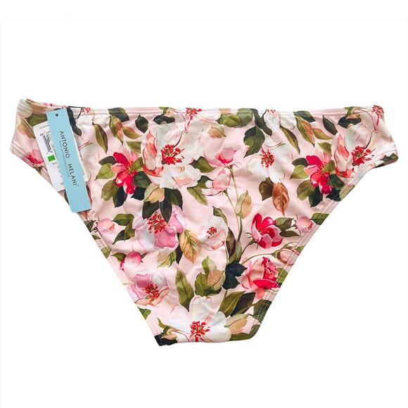 ANTONIO MELANI NWT Green Leaf & Pink Rose Floral Bikini SET – Large - Picture 7 of 10